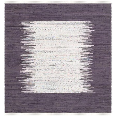 Safavieh Montauk Hand Woven Square Rug- Ivory - Purple- 6 x 6 ft. MTK711M-6SQ